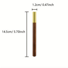 6pcs Brass Ebony Stick Classical Signature Pen Set