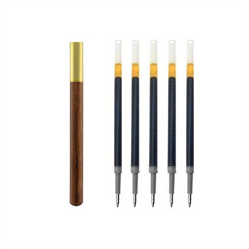 6pcs Brass Ebony Stick Classical Signature Pen Set
