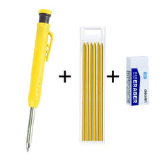 Carpenter Pencil Set 6 Cores Built in Sharpener Marking Tool Woodworking
