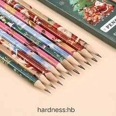 6pcs Christmas Funny Cartoon Pencil Set for Kids School Supplies