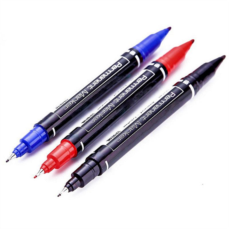 3pcs Waterproof Dual Tip Art Marker Pens Set