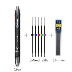 6-in-1 Multicolor Ballpoint Pens with Pencil