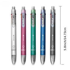 6-in-1 Multicolor Ballpoint Pens with Pencil