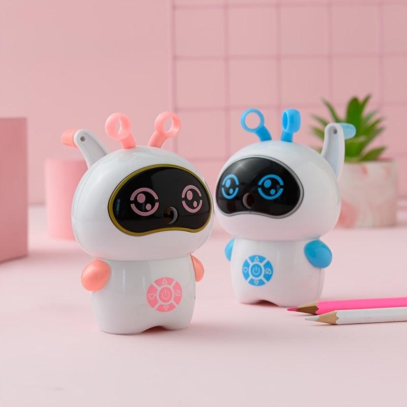 Cartoon Robot Pencil Sharpener Hand Shake Student Stationery