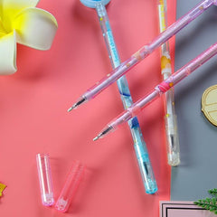 4pcs Unicorn Sequin Gel Pens Student Gift 0.5mm Refill for Writing & Signing