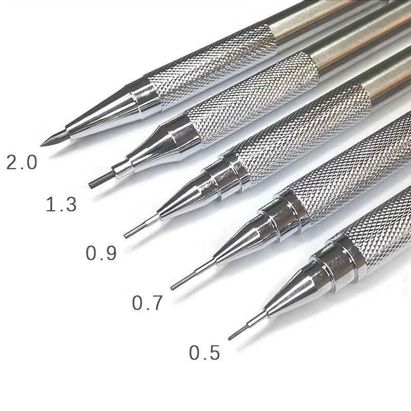 4pcs Mechanical Pencil Set 0.5-2.0mm Office School Writing Art Metal Automatic