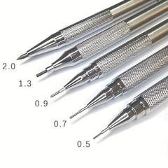 4pcs Mechanical Pencil Set 0.5-2.0mm Office School Writing Art Metal Automatic
