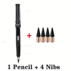 4pcs Unlimited Pencil Nibs Set, Inkless Pen Art Sketch Magic Mechanical Pencils