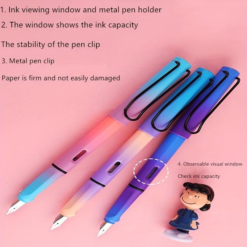 2pcs Colored Student Calligraphy Pens for Writing Enhancement