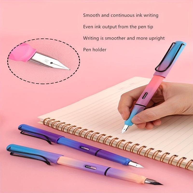 2pcs Colored Student Calligraphy Pens for Writing Enhancement