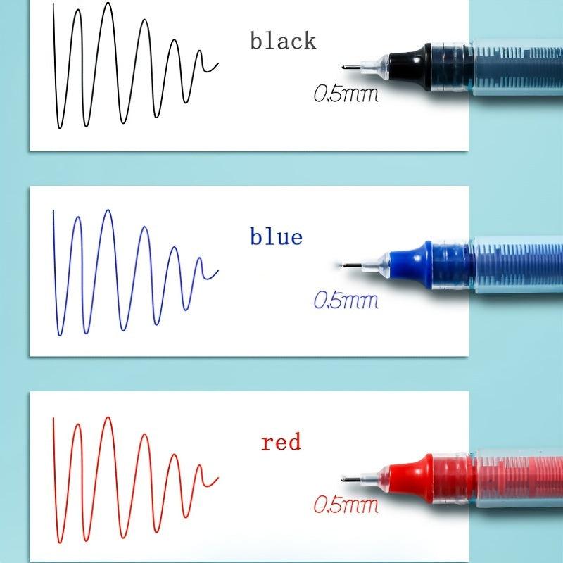 8pcs Quick Drying Gel Pen Large Capacity Red Water Based Pen Gel Pen Set