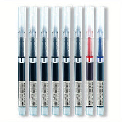 8pcs Quick Drying Gel Pen Large Capacity Red Water Based Pen Gel Pen Set