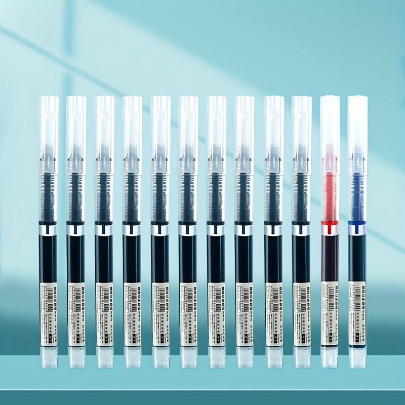 8pcs Quick Drying Gel Pen Large Capacity Red Water Based Pen Gel Pen Set