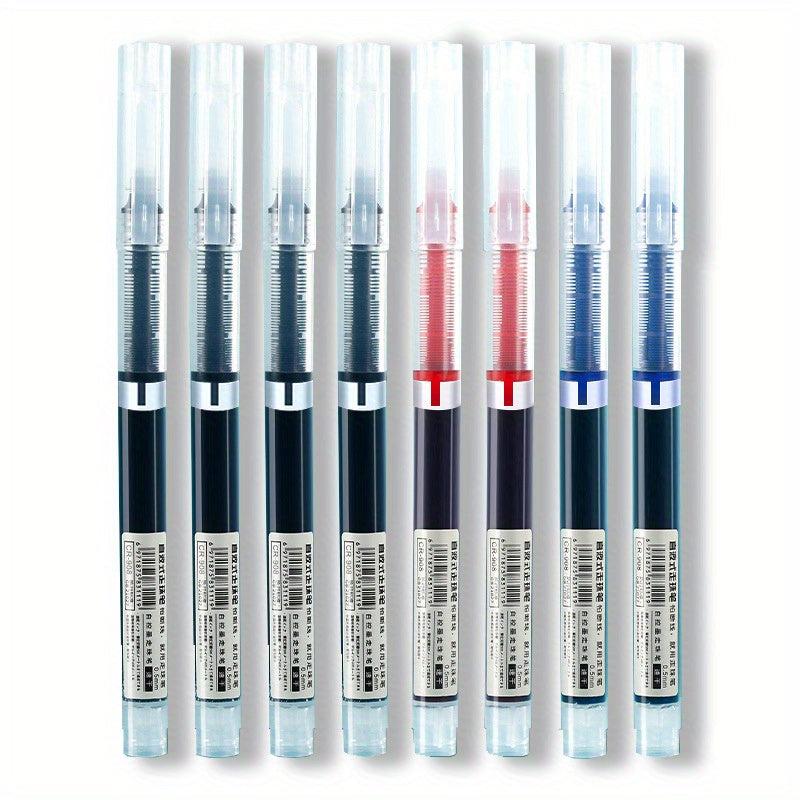 8pcs Quick Drying Gel Pen Large Capacity Red Water Based Pen Gel Pen Set