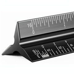 12'' Laser Etched Aluminum Architect Triangular Ruler