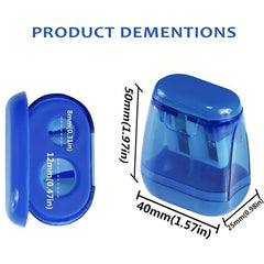 4pcs Manual Pencil Sharpeners Dual Holes Student Supplies