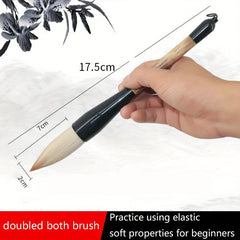 Calligraphy Brush Set Wolf Hair Panda Ink Painting Wood Handle