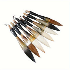 Calligraphy Brush Set Wolf Hair Panda Ink Painting Wood Handle