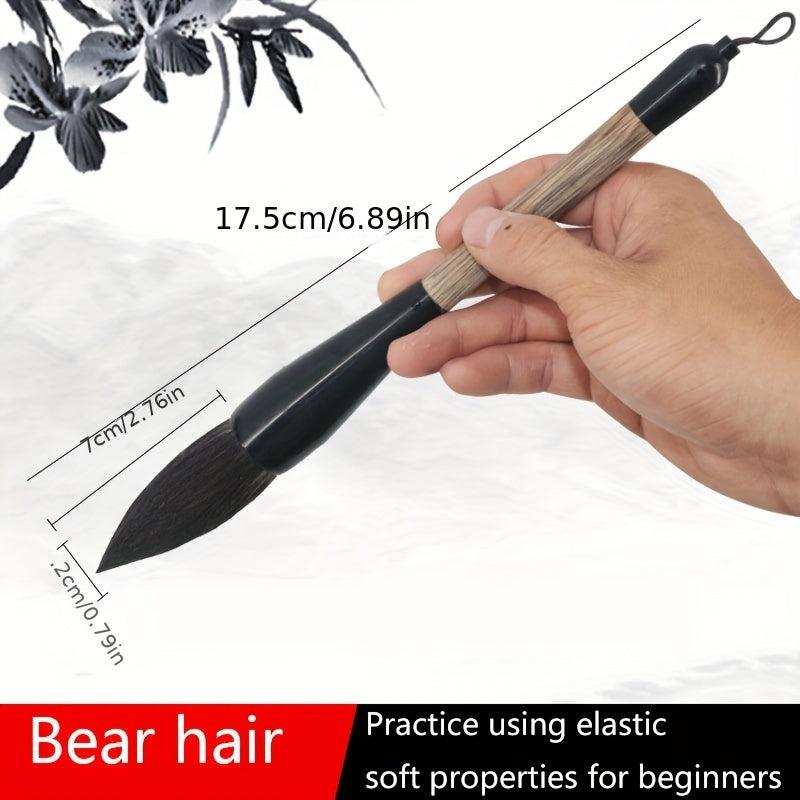 Calligraphy Brush Set Wolf Hair Panda Ink Painting Wood Handle