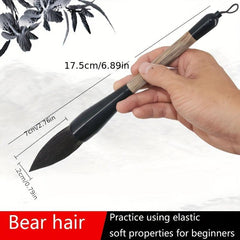 Calligraphy Brush Set Wolf Hair Panda Ink Painting Wood Handle