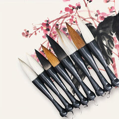 Calligraphy Brush Set Wolf Hair Panda Ink Painting Wood Handle