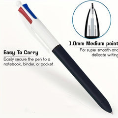 DORESS 4 Count Pack Ballpoint Pens Medium Point 1.0mm 4 Colors