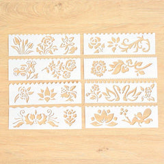 Cartoon Strip Series Coloring Ruler Set for Kids, 8 Pieces