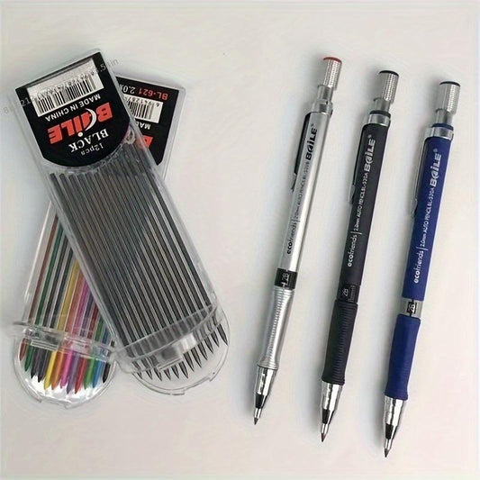 12PCS 2.0MM Clutch Pencil Automatic School Supplies Writing Stationery