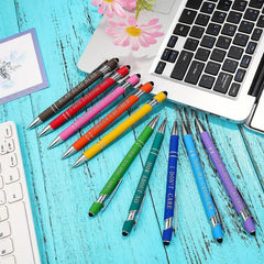 10pcs Inspirational Quotes Ballpoint Pens for Office with Encouraging Scriptures