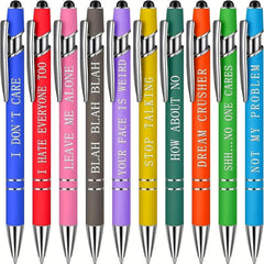 10pcs Inspirational Quotes Ballpoint Pens for Office with Encouraging Scriptures
