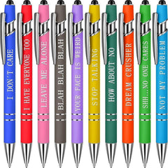 10pcs Inspirational Quotes Ballpoint Pens for Office with Encouraging Scriptures