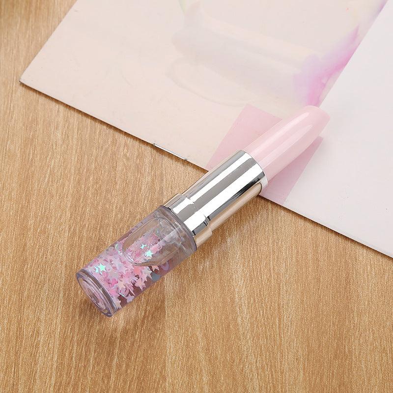 0.5mm Gel Pen for Girls with Lipstick Pen & Red Pocket Bag