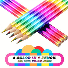 Rainbow Colored Pencils - 4 Colors in 1 - 8pcs/16pcs