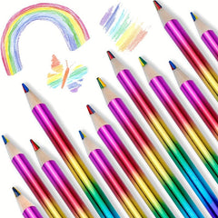 Rainbow Colored Pencils - 4 Colors in 1 - 8pcs/16pcs