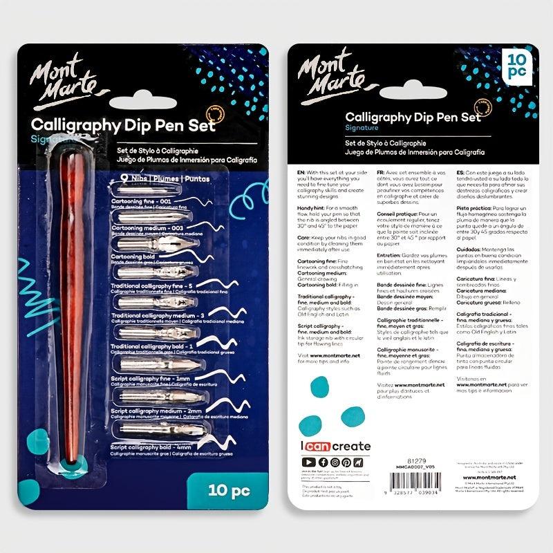 9 Calligraphy Nibs Dip Pen Set Cartoon Animation Lettering Sketching Art