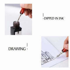 9 Calligraphy Nibs Dip Pen Set Cartoon Animation Lettering Sketching Art