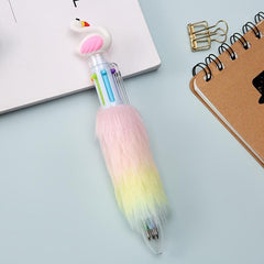 Rainbow Fluffy Ballpoint Multiple Colour Funny Rollerball Pens