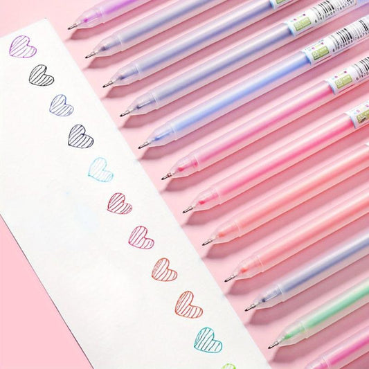 12 Pack Colored Pens Set Office Study Note-taking