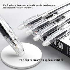 0.5mm Erasable Gel Bullet Pen w/ Rubber Holder - Office & School Supplies
