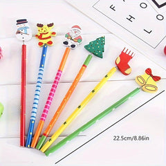 Christmas Style Pencil Cartoon Craft Pen Christmas Gift 12pcs
