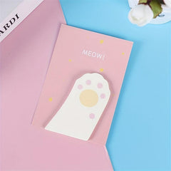 Pink Cat Claw Sticky Notes 3D Memo Pad Office Notes