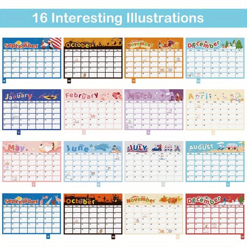 Small Desk Calendar Standing Decor Desktop Schedule Calendar
