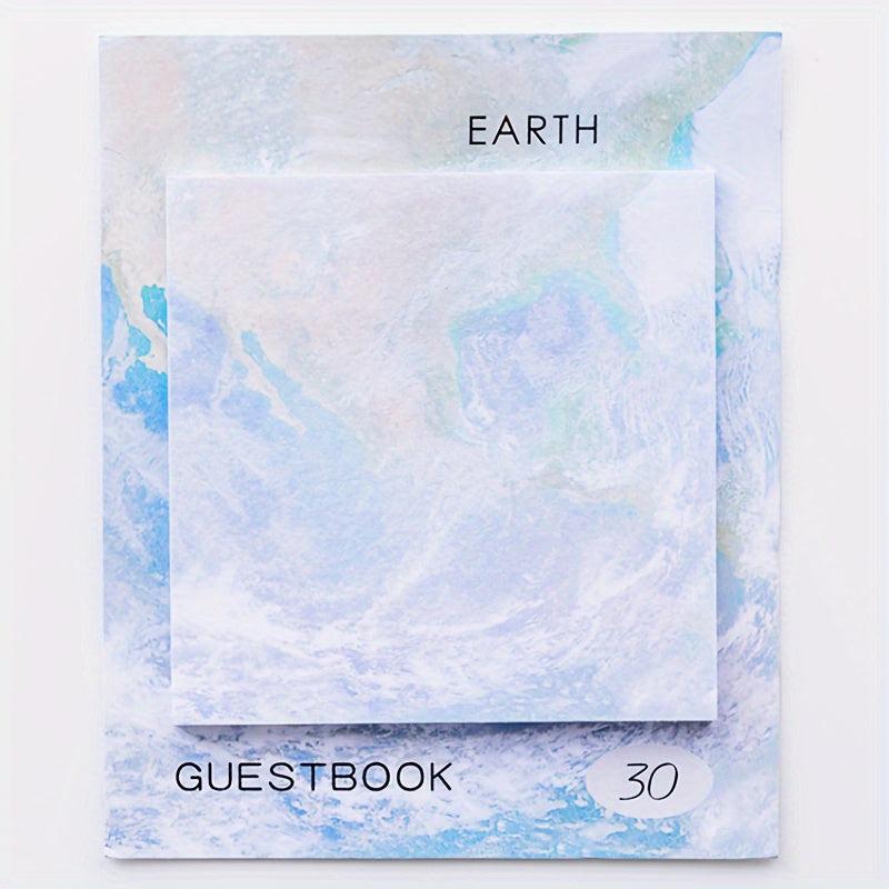 6pcs Planet Sticky Notes Tearable Stickable Painting Sticky Note Book 180 Sheets