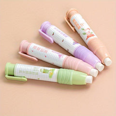 1pc Fruit Milk Tea Retractable Eraser Rubber Random Pattern School Supplies