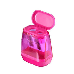 Dual Hole Manual Pencil Sharpener with Lid
