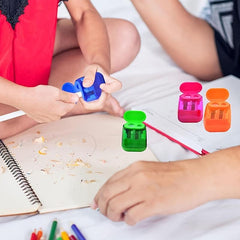 Dual Hole Manual Pencil Sharpener with Lid