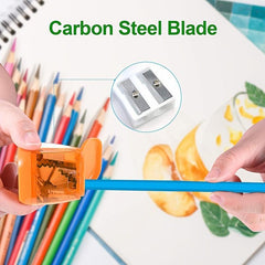 Dual Hole Manual Pencil Sharpener with Lid