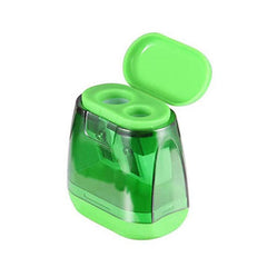 Dual Hole Manual Pencil Sharpener with Lid
