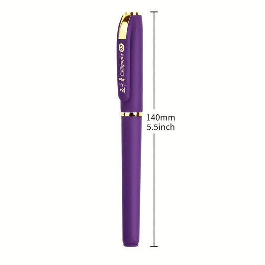 Fashionable Business Ballpoint Pen Purple Ink Metal Nib 0.7mm