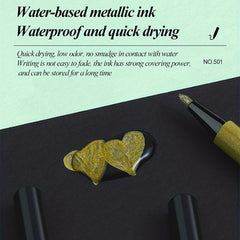 10 Metallic Marker Pens for Rock Painting, Ceramics, Wood, Fabric